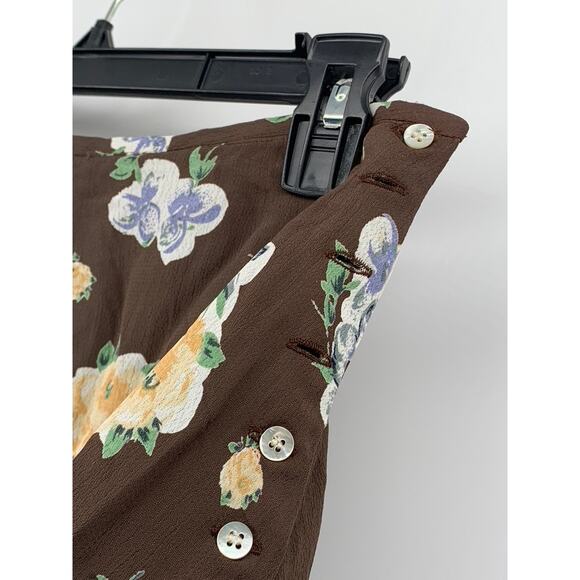 BP. Women's Brown Floral A-Line Mini Skirt SZ M - Picture 6 of 10